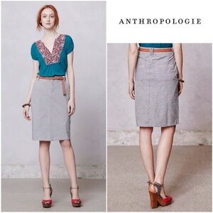Anthropologie PILCRO & The Letterpress Strip Pencil Skirt